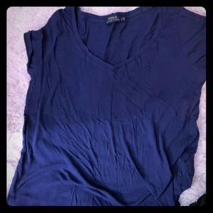 Polo Navy V Neck T-Shirt